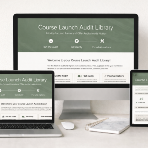 The Course Launch Audit Library™